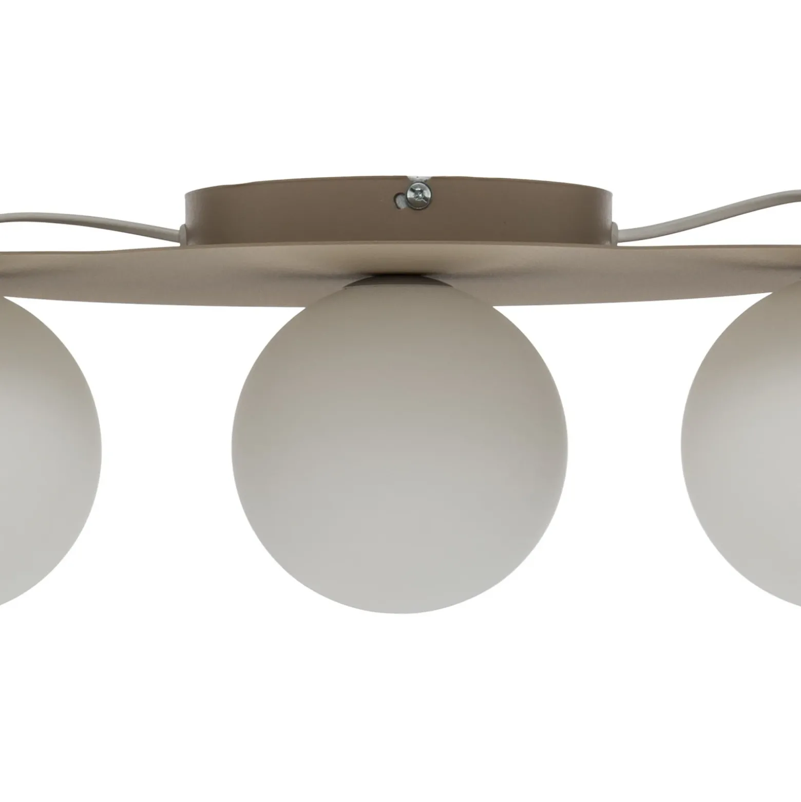 Plafón Cloud, beige, 3 luces, cristal, longitud 51 cm, G9