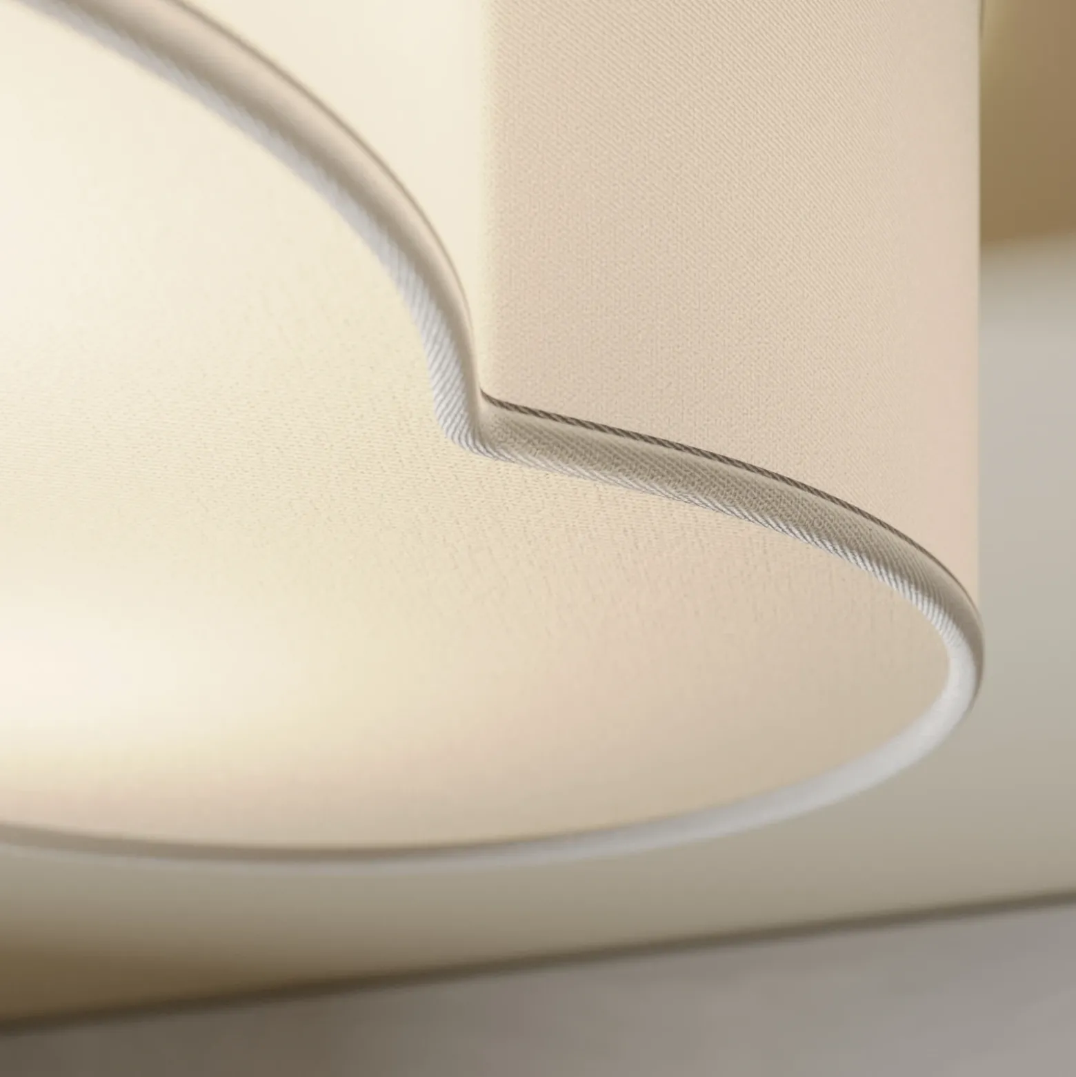Plafón Cloud, blanco, textil, longitud 62 cm, E27, 4 luces.