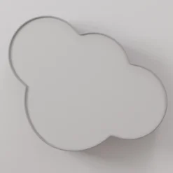 Plafón Cloud de tela, longitud 62 cm, gris