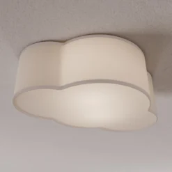 Plafón Cloud de tela, longitud 41 cm, gris