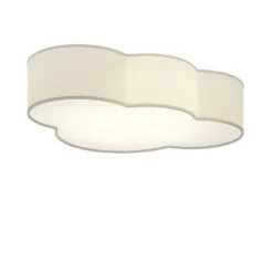 Plafón Cloud de tela, longitud 62 cm, gris