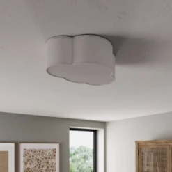 Plafón Cloud de tela, longitud 41 cm, gris