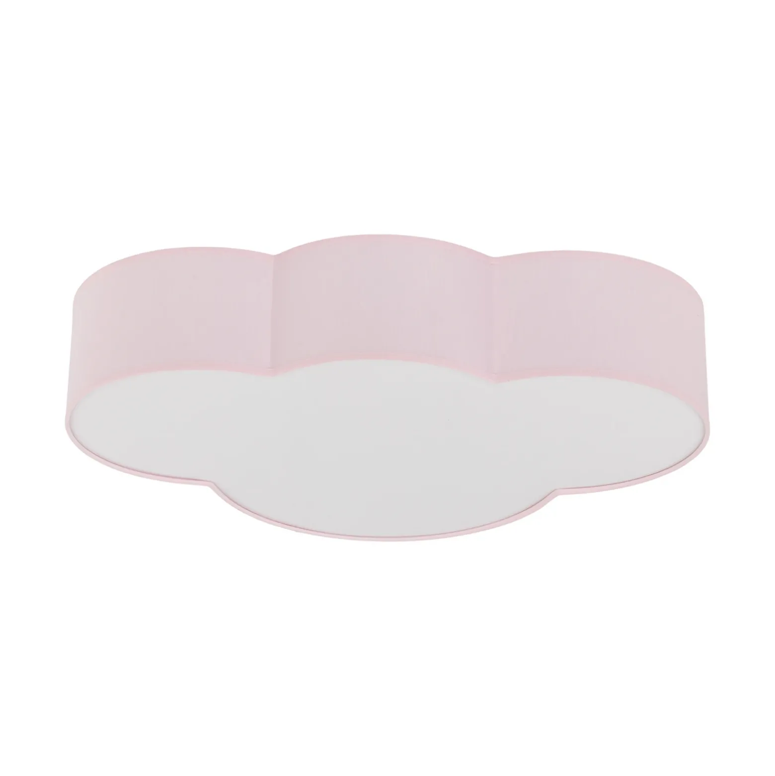 Plafón Cloud, rosa, 63 cm de largo, textil, nube, E27