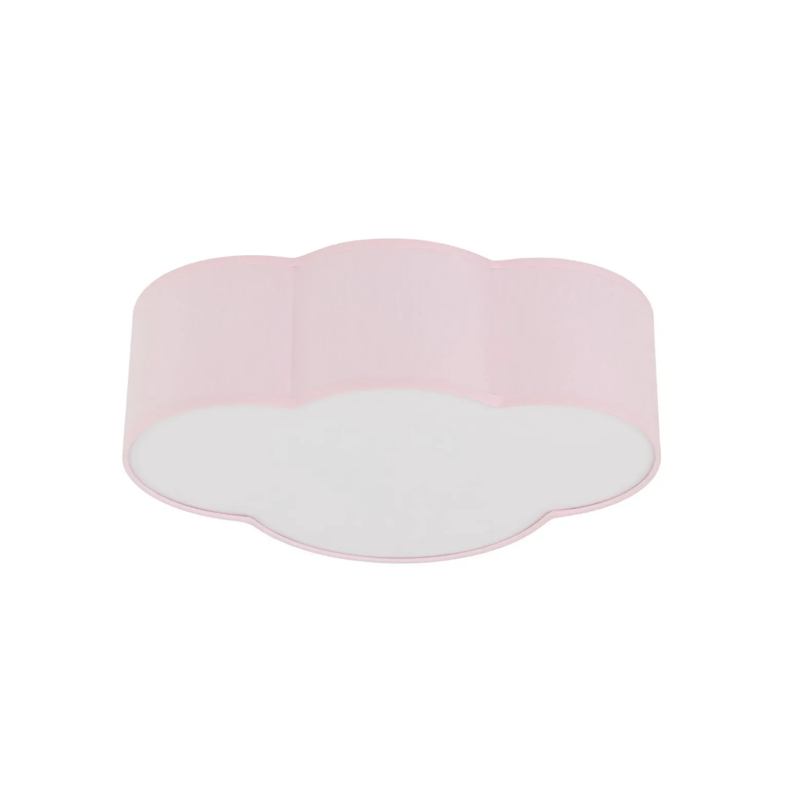 Plafón Cloud, rosa, 43 cm de largo, textil, nube, E27
