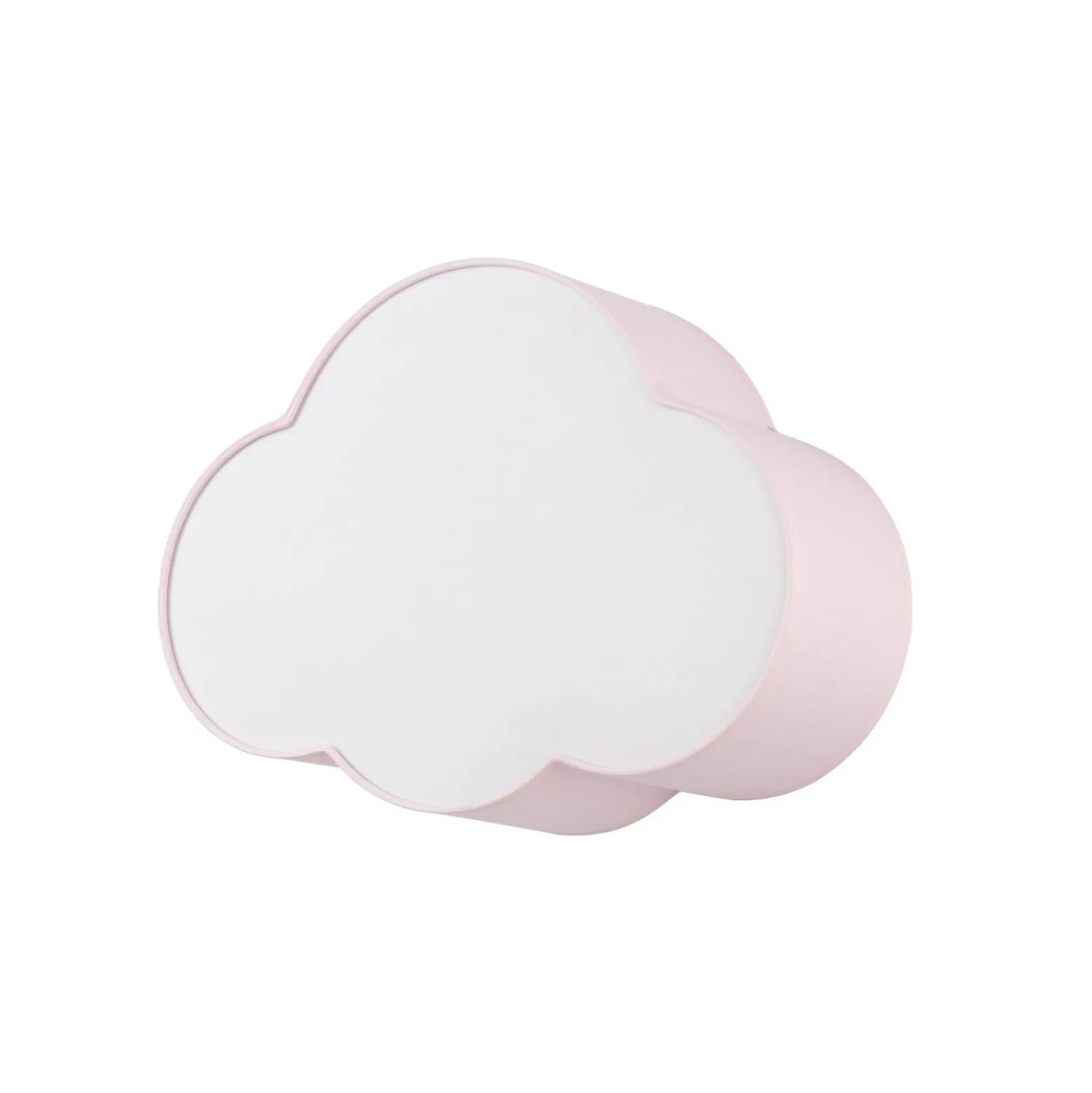 Plafón Cloud, rosa, 43 cm de largo, textil, nube, E27