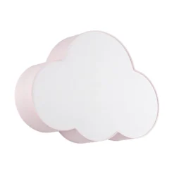 Plafón Cloud, rosa, 63 cm de largo, textil, nube, E27