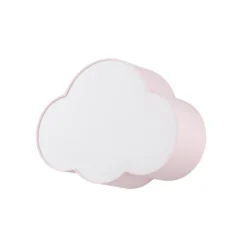 Plafón Cloud, rosa, 43 cm de largo, textil, nube, E27