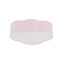 Plafón Cloud, rosa, 43 cm de largo, textil, nube, E27
