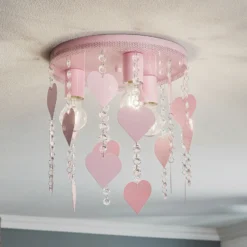 Plafón Corazón en rosa con corazones