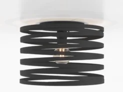 Plafón Cremella, Ø 37 cm, negro, acero
