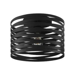 Plafón Cremella, Ø 37 cm, negro, acero
