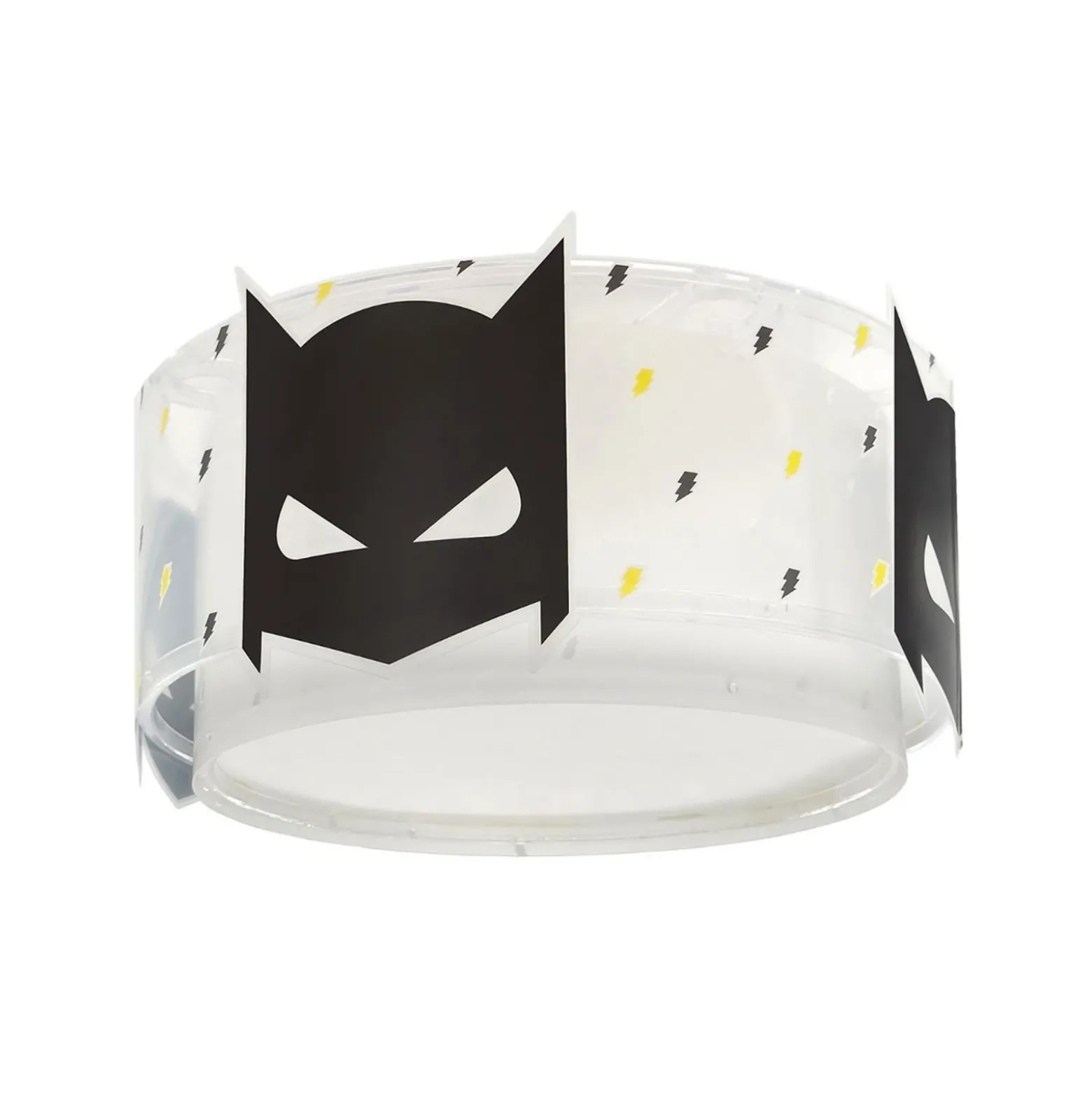 Plafón Dalber DARK HERO, blanco/negro, Ø 33 cm, E27