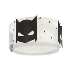 Plafón Dalber DARK HERO, blanco/negro, Ø 33 cm, E27