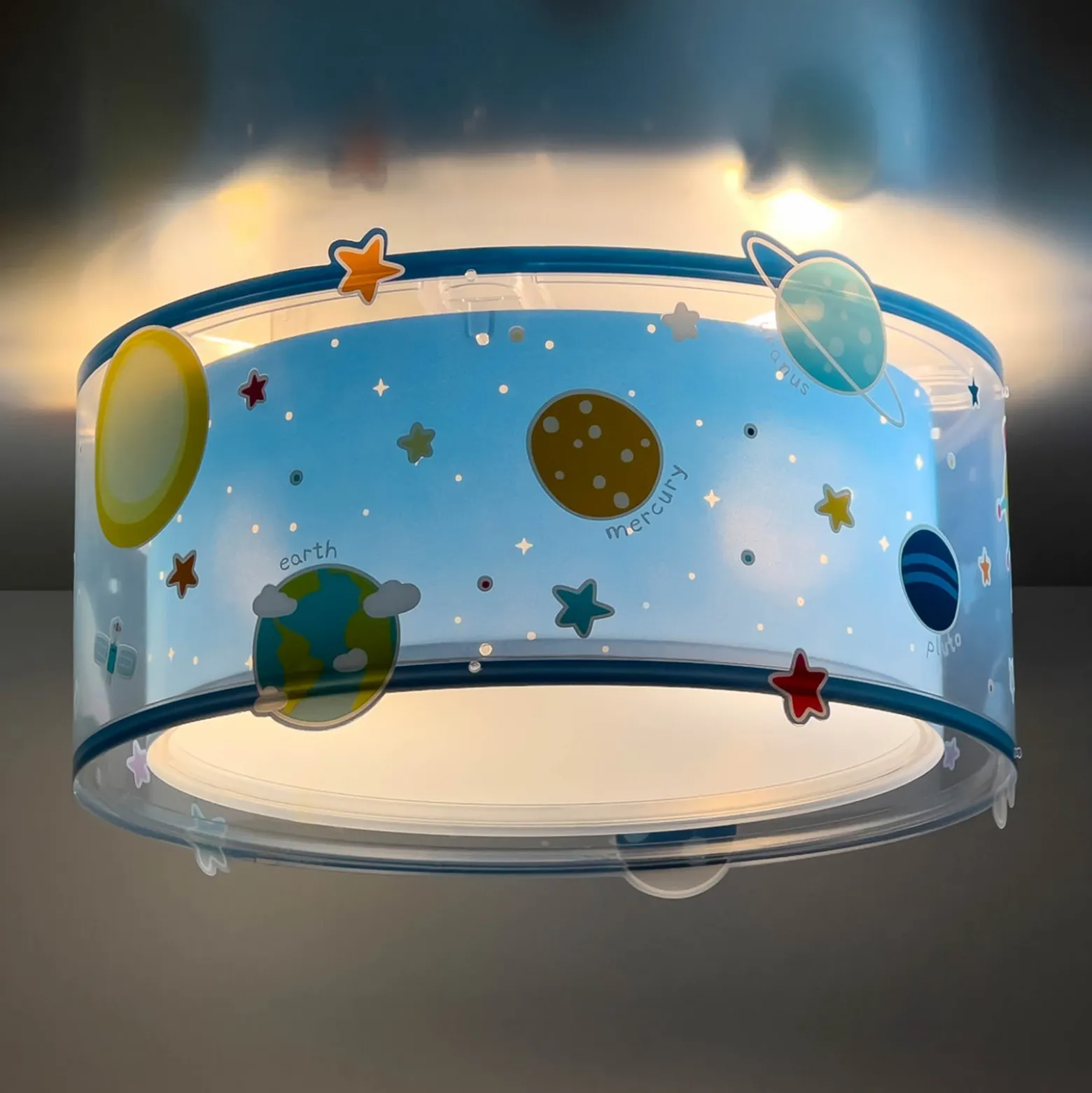 Plafón Dalber PLANETS, multicolor, con motivos espaciales