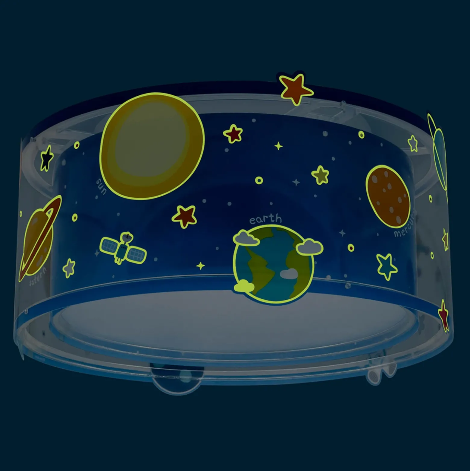 Plafón Dalber PLANETS, multicolor, con motivos espaciales