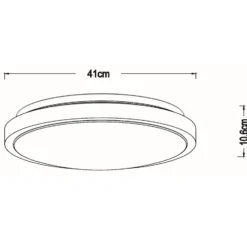 Plafón Dasher LED, blanco, Ø 41 cm, 2700 K, IP44