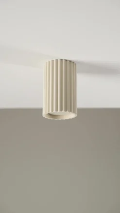 Plafón de carbono, beige, altura 10 cm, aluminio