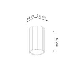 Plafón de carbono, beige, altura 10 cm, aluminio