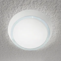 Plafón de cristal Pia con IP44, 30 cm
