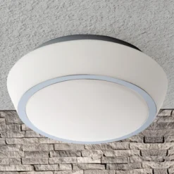 Plafón de cristal Pia con IP44, 38 cm