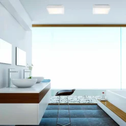 Plafón de cuarto de baño Tola, 32 x 32 cm, blanco