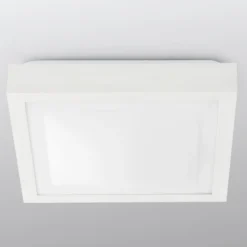 Plafón de cuarto de baño Tola, 32 x 32 cm, blanco