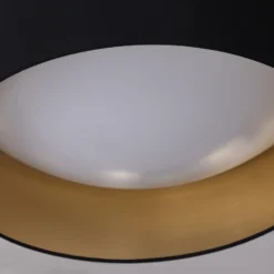 Plafón de tela Coleen negro con interior dorado