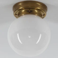 Plafón D99-115 op B con tulipa de vidrio opalino