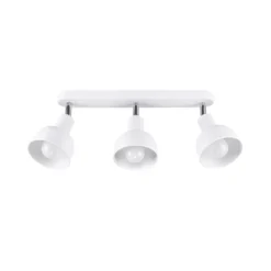 Plafón Elba, 40 cm, 3 luces, blanco, metal, E27