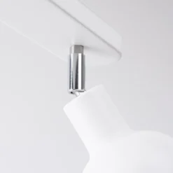 Plafón Elba, 34 cm, 2 luces, blanco, metal, E27