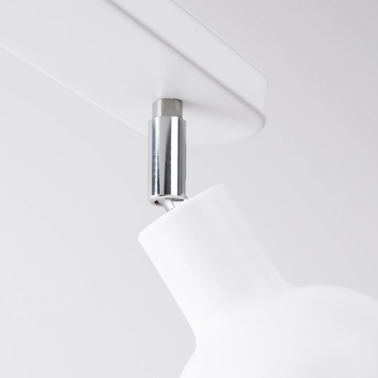 Plafón Elba, 34 cm, 2 luces, blanco, metal, E27