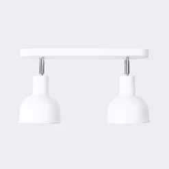 Plafón Elba, 34 cm, 2 luces, blanco, metal, E27