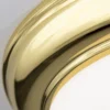 Plafón Empire, Ø 35,5 cm, dorado, cristal opal esmerilado