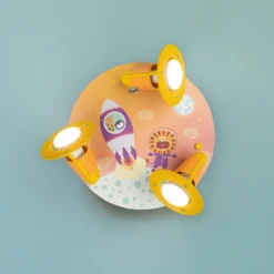 Plafón Escape de Rondell, naranja, 3 luces