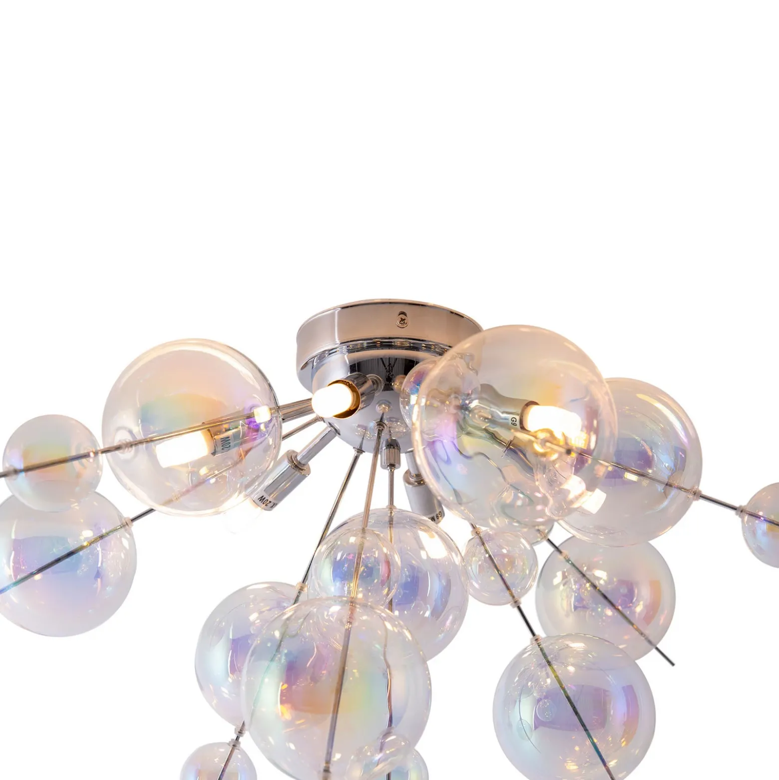 Plafón Explosion de cristal, 6 luces