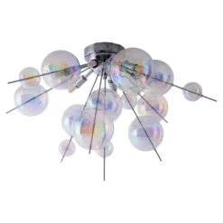 Plafón Explosion de cristal, 6 luces