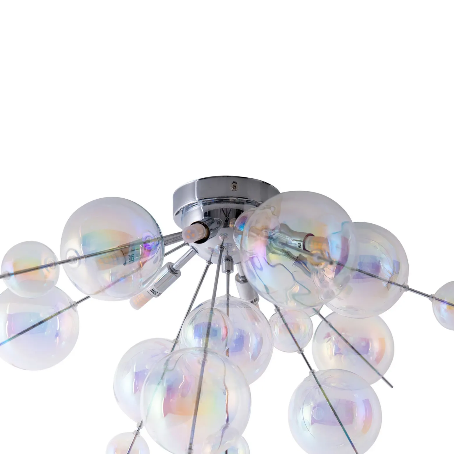 Plafón Explosion de cristal, 6 luces