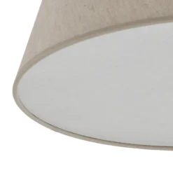 Plafón Formo, beige, lino, Ø 38 cm, E27