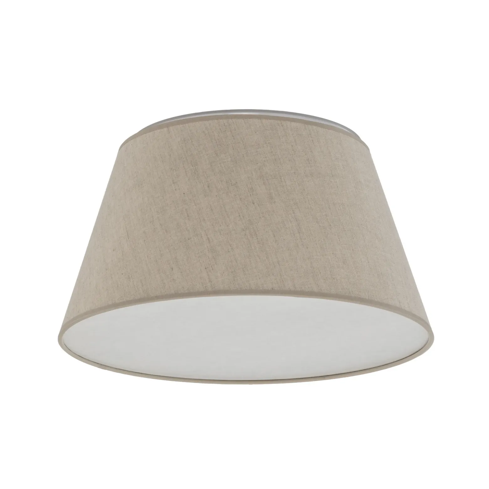 Plafón Formo, beige, lino, Ø 38 cm, E27