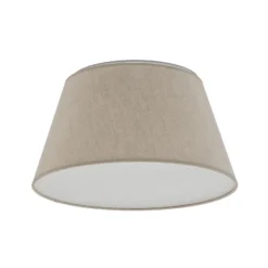 Plafón Formo, beige, lino, Ø 38 cm, E27