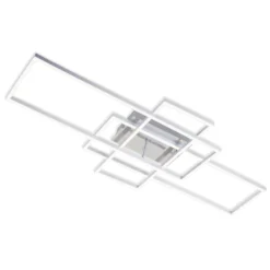 Plafón Frame rectángulo 3 luces CCT aluminio