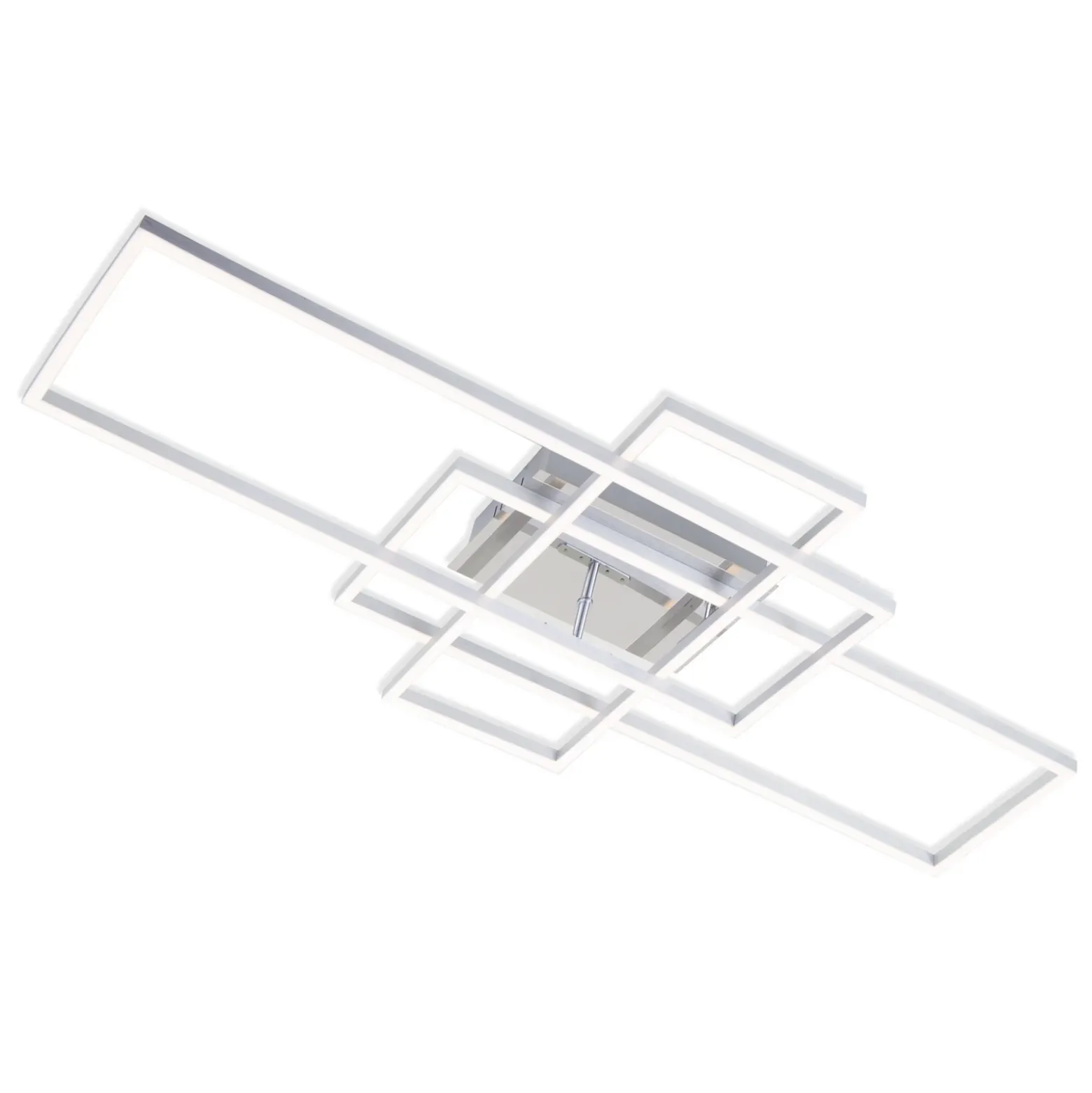 Plafón Frame rectángulo 3 luces CCT aluminio