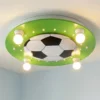 Plafón Fútbol, 4 luces verde oscuro-blanco