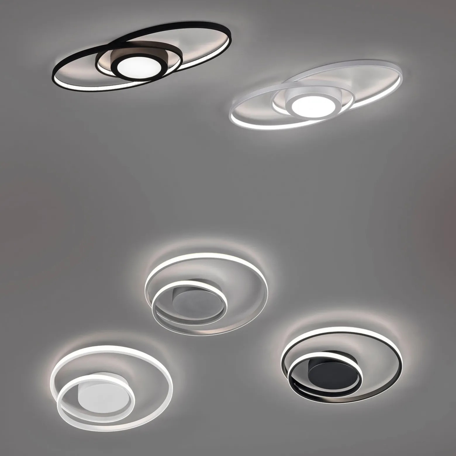 Plafón Galaxy LED, atenuable, antracita