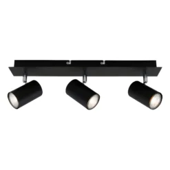 Plafón 2857-035, giratorio, 3 luces, negro