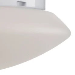 Plafón Gjovik, Ø 30 cm, cristal opalino, E27