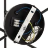 Plafón Glassy, negro, ámbar, cristal, 6 luces, E14