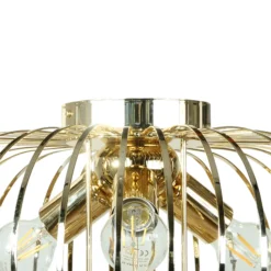 Plafón Globe, color dorado, Ø 51 cm, 3 luces, E27