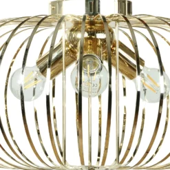 Plafón Globe, color dorado, Ø 51 cm, 3 luces, E27