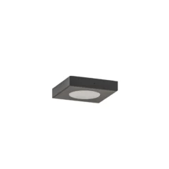 Plafón Hero, 12 x 12 cm, negro, metal, GX53